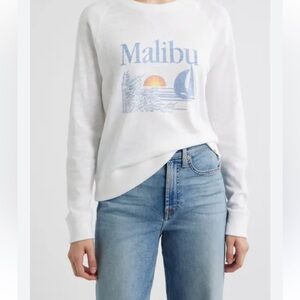 New FAHERTY Malibu Crewneck Sweatshirt Size M